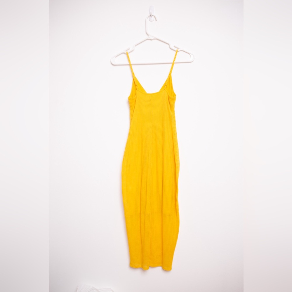 Express Yellow Button-Down Dress - image 2